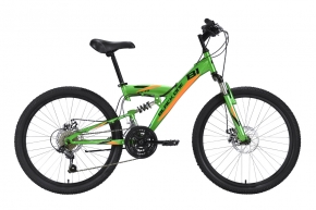 Велосипед Black One Ice FS 24 D Зеленый/Оранжевый/Черный